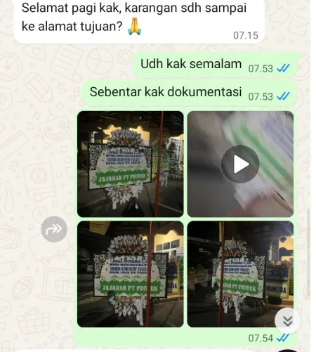 Pengiriman Papan Bunga Selamat Janti Slahung